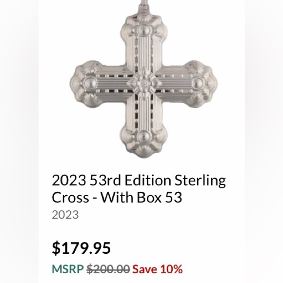 Reed & Barton 925 sterling silver Limited Edition Christmas cross from 1973 - Picture 12 of 13